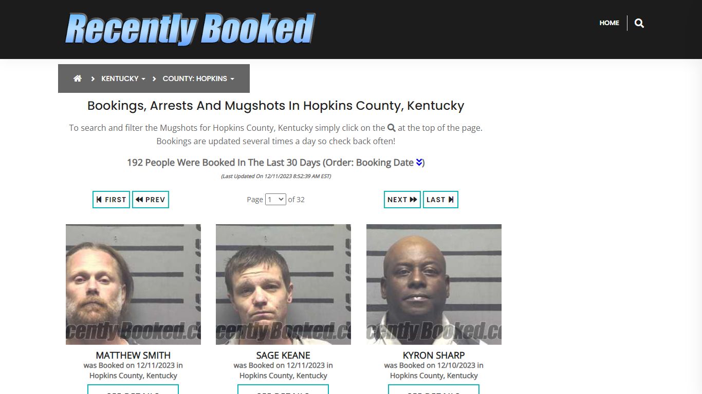 Bookings, Arrests and Mugshots in Hopkins County, Kentucky
