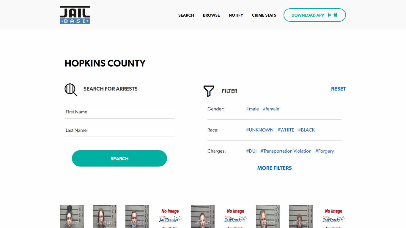 Hopkins County Jail Inmate Search and Mugshots | JailBase